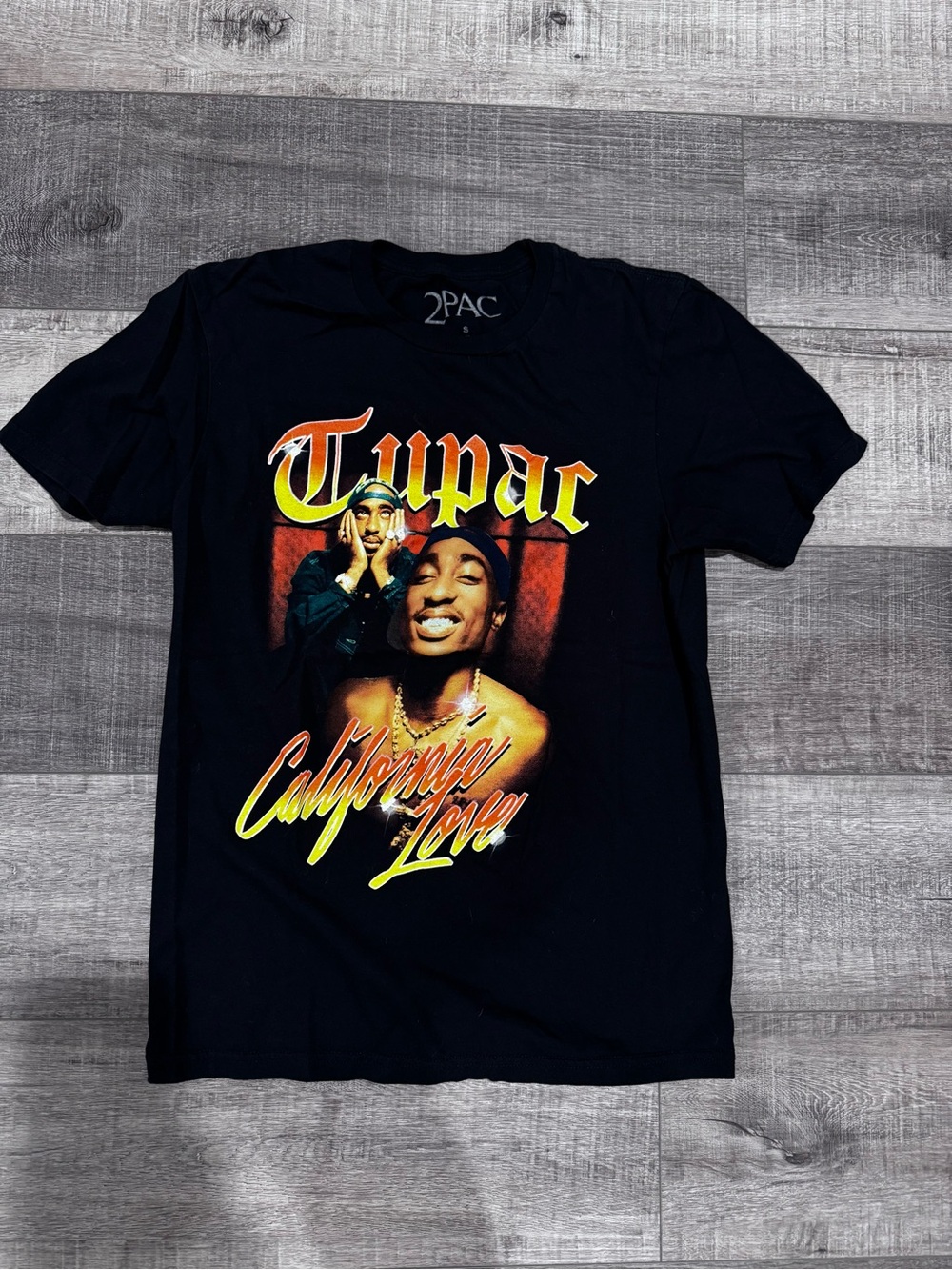 2PAC California Love Black Graphic Tee